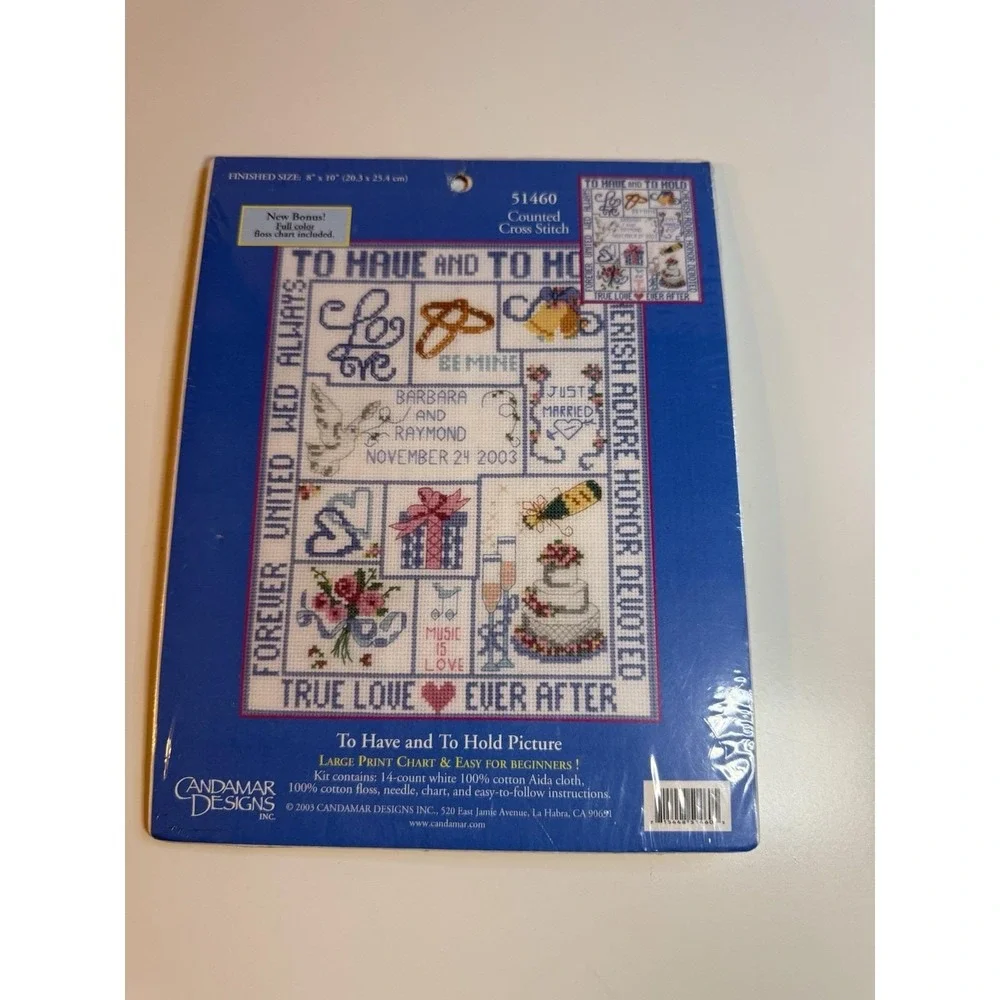 Candamar Designs Cross Stitch Kit 51460 To Have and To‎ Hold Wedding Marriage
